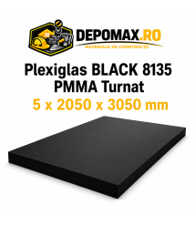 Plexiglas Black 8135 PMMA turnat satinat 1 fata 5 x 2050 x 3050 mm